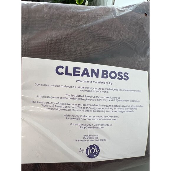 Joy CleanBoss 2Piece USA Grown Cotton Luxe Bathroom Tub Mats Chocolate Brown NEW - Picture 3 of 7